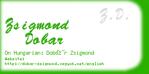 zsigmond dobar business card